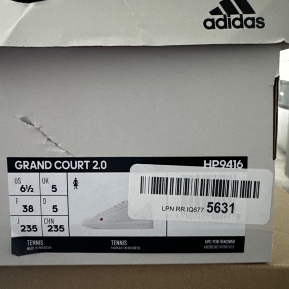 Adidas Grand Court 2.0 (Women’s Size 6.5) - Picture 2 of 2